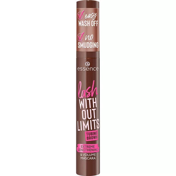 Essence lash Without Limits Tubing, brązowa maskara do rzęs wydłużająca i zwiększająca objętość, 05, 13ml