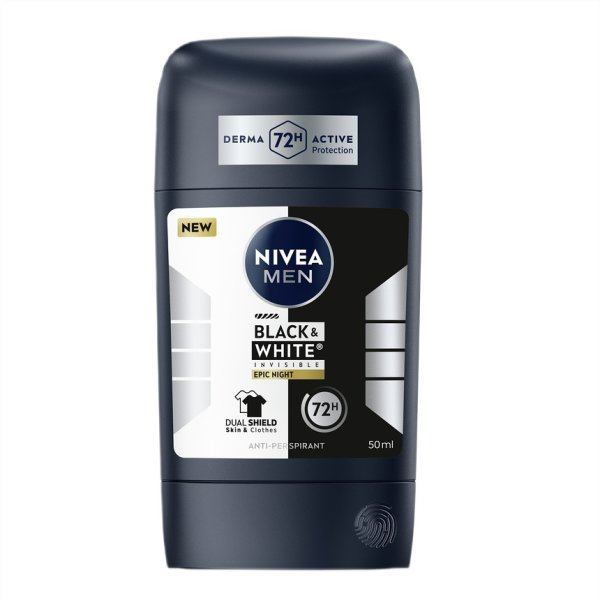 Nivea Men Black& White Invisible Epic Night antyperspirant w sztyfcie 50ml (M)