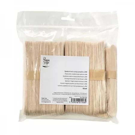 Peggy Sage, szpatułki drewniane jednorazowe 15cm, 200 szt., ref. 601146