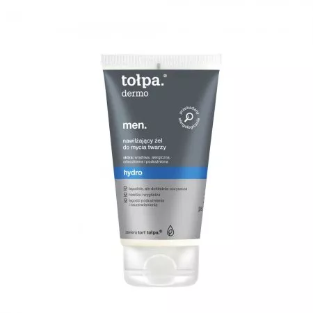 Tołpa Dermo Men, hydro nawilżający żel do mycia twarzy, 150ml
