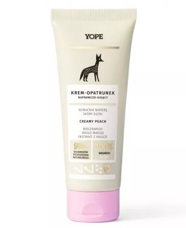 Yope Creamy Peach, krem-opatrunek do rąk, 50ml