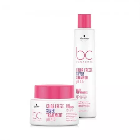 Schwarzkopf BC Color Freeze Silver, zestaw ochładzający odcień blond, 250m + 200ml