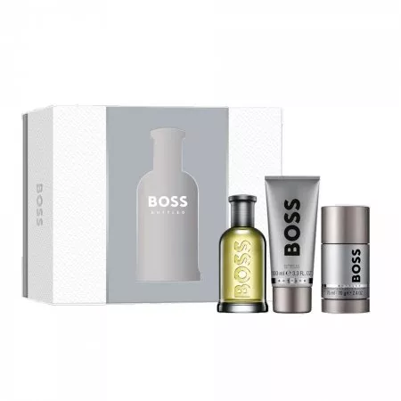 Hugo Boss Bottled zestaw woda toaletowa spray 100ml + żel pod prysznic 100ml + dezodorant sztyft 75ml (M)