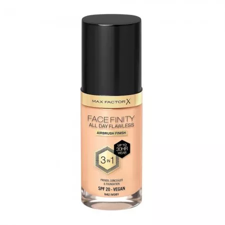 Max Factor Facefinity All Day Flawless 3w1 kryjący podkład w płynie N42 Ivory 30ml