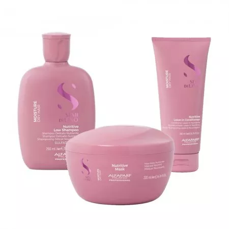 Alfaparf Milano Semi di Lino Moisture, zestaw nawilżający włosy, szampon + odżywka + maska