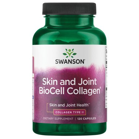 Swanson, Skin and Joint BioCell Collagen, 120kaps.