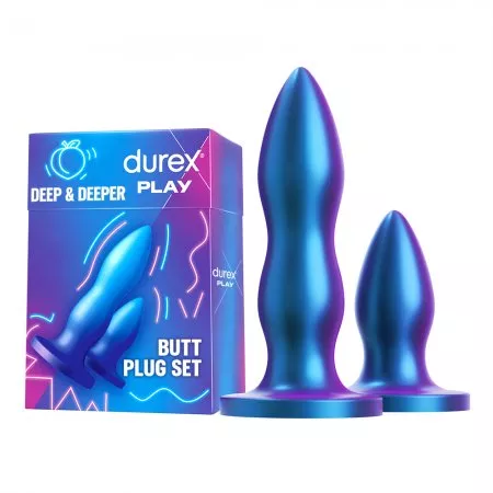 Durex Play Deep &amp; Deeper zestaw korków analnych