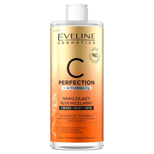 Eveline C-Perfection, nawilżający płyn micelarny, 500ml