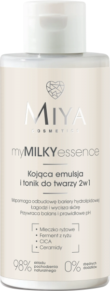 Miya Cosmetics myMILKYessence, kojąca emulsja i tonik do twarzy 2w1, 150ml