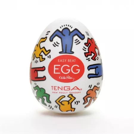 Tenga Easy Beat Egg Keith Haring Dance jednorazowy masturbator w kształcie jajka