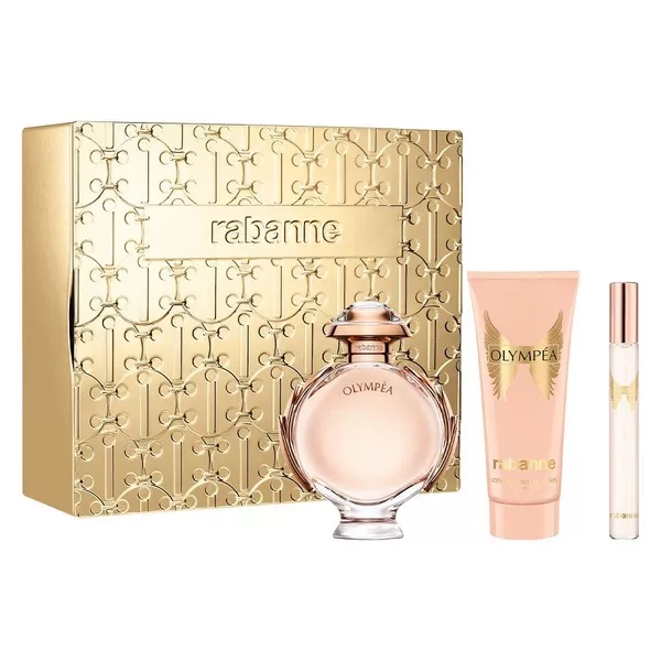 Paco Rabanne Olympea zestaw woda perfumowana spray 80ml + balsam do ciała 100ml + woda perfumowana spray 10ml (W)
