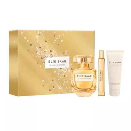 Elie Saab Le Parfum Lumière zestaw woda perfumowana spray 90ml + balsam do ciała 75ml + woda perfumowana 10ml (W)