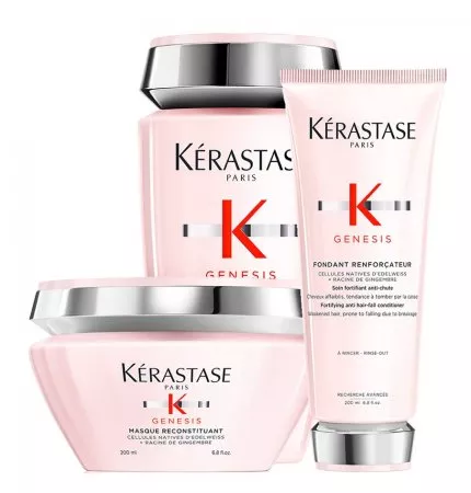 Kerastase Genesis, zestaw przeciw utracie gęstości włosów, szampon + odżywka + maska
