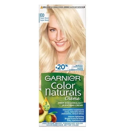 Garnier Color Naturals E0 Superblond, odżywczy krem rozjaśniający, intensywne rozjaśnienie