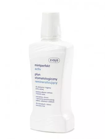 Ziaja Mintperfekt Activ, płyn stomatologiczny, remineralizujący, 500ml