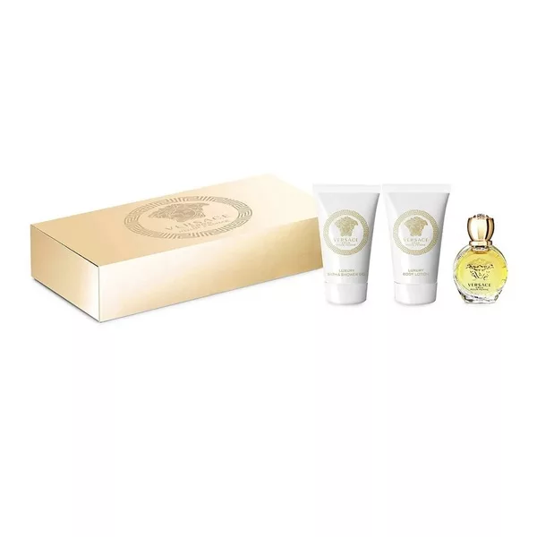 Versace Eros Pour Femme zestaw woda perfumowana 5ml + balsam do ciała 25ml + żel pod prysznic 25ml (W)