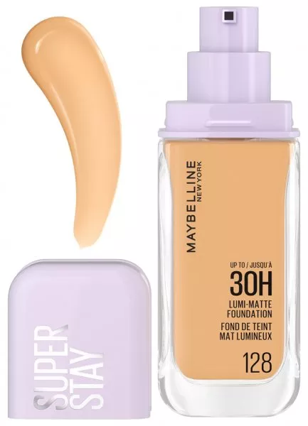Maybelline New York Super Stay Tint 30H Lumi Matt, podkład do twarzy, 128 Inter, 30ml