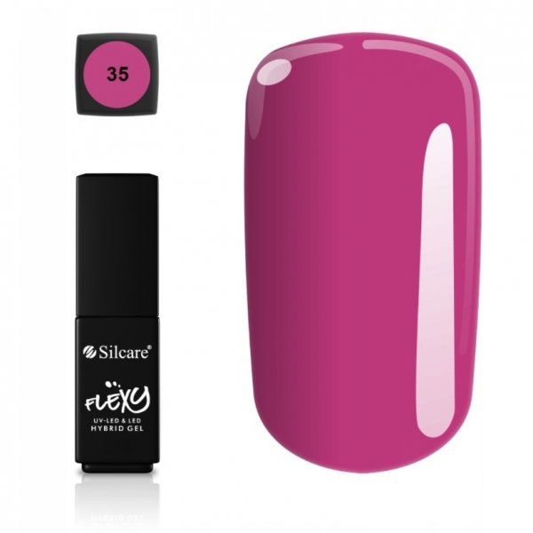Silcare Flexy Hybrid Gel Malinowy Aksamit lakier hybrydowy 35 4.5g