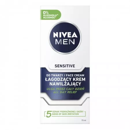 Nivea Men Sensitive łagodzący krem nawilżający do twarzy 75ml