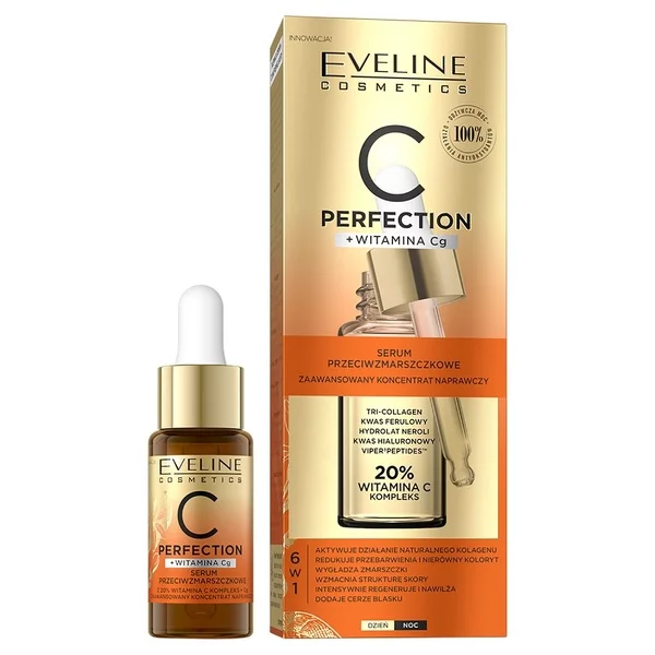 Eveline C-Perfection, serum przeciwzmarszczkowe z 20% witaminą c, 18ml