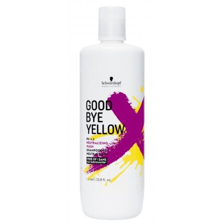 Schwarzkopf Goodbye Yellow, szampon neutralizujący żółte odcienie, 1000ml