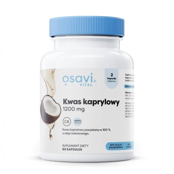 Osavi Kwas kaprylowy 1200mg suplement diety 60 kapsułek