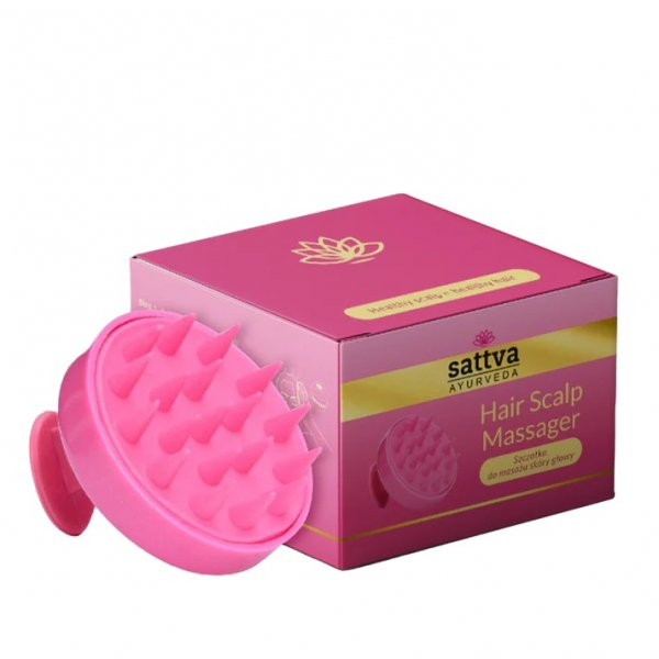 Sattva Szczotka do masażu skóry głowy Różowa