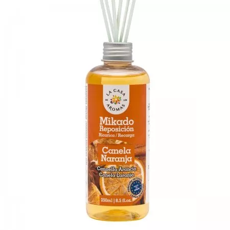 La Casa de los Aromas Mikado Reposicion olejek zapachowy zapas Cynamon i Pomarańcza 250ml