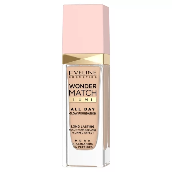 Eveline Cosmetics Wonder Match Lumi All Day Glow długotrwały podkład rozświetlający 20 Nude 30ml