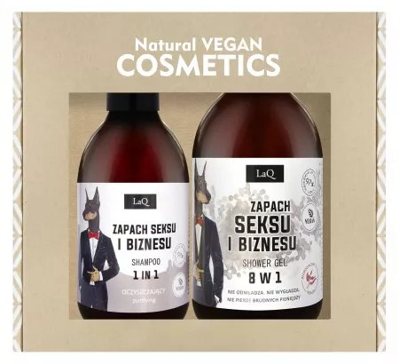 LaQ Zestaw Zapach seksu i biznesu: żel 500ml, szampon 300ml