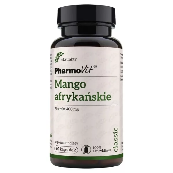 Pharmovit Mango afrykańskie 400 mg suplement diety 90 kapsułek