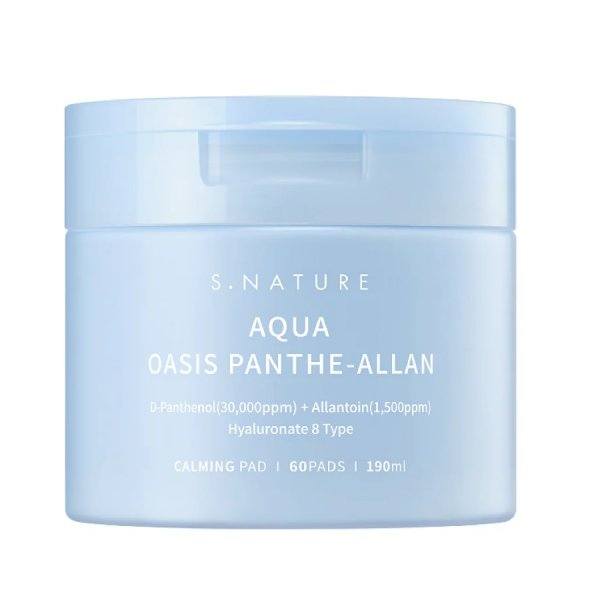 S. Nature Aqua Oasis Panthe-Allan Calming Pad łagodzące płatki do twarzy 60szt