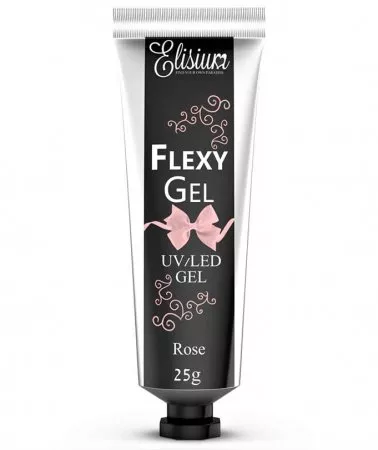 Elisium, żel do przedłużania paznokci Flexygel Rose, 25 g