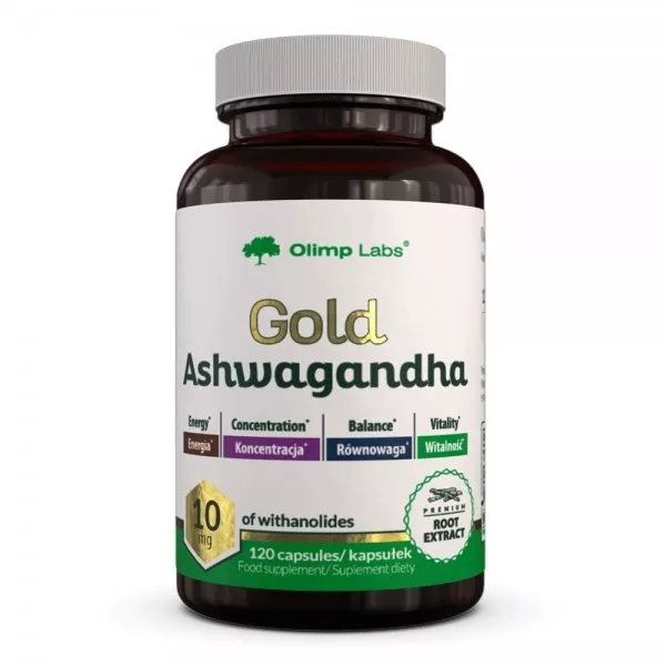 Olimp Labs Gold Ashwagandha suplement diety 120 kapsułek