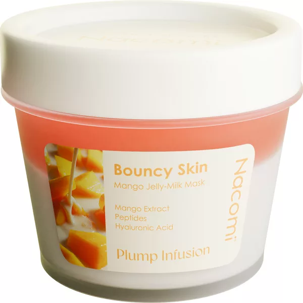 Nacomi Mango Jelly-Milk Mask Bouncy Skin, maska do twarzy ze zmęczoną cerą, 80ml