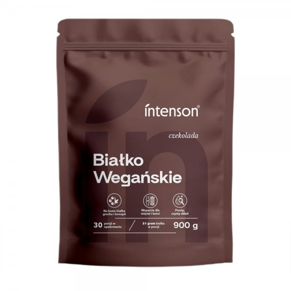 Intenson Białko Wegańskie suplement diety Czekolada 900g
