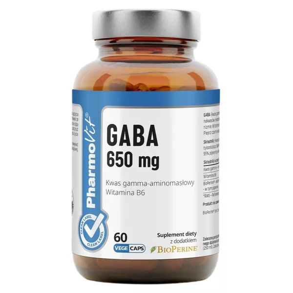 Pharmovit GABA 650 mg suplement diety 60 kapsułek