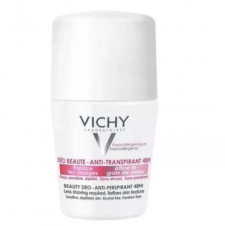 Vichy Beauty Deodorant 48H dezodorant w kulce opóźniający odrost włosków 50ml (W)