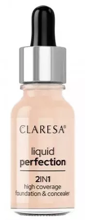 Claresa, 2W1 KOREKTOR I PODKŁAD KRYJĄCY LIQUID PERFECTION 102 WARM MEDIUM 18g