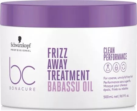 Schwarzkopf BC Frizz Away, wygładzająca maska do włosów z olejem babassu, 500ml