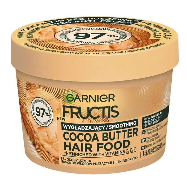 Garnier Fructis Cocoa Butter Hair Food wygładzająca maska do włosów puszących się i niesfornych 400ml