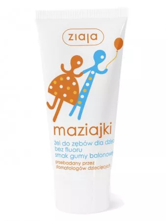 Ziaja Maziajki, żel do zębów dla dzieci guma balonowa, 50ml