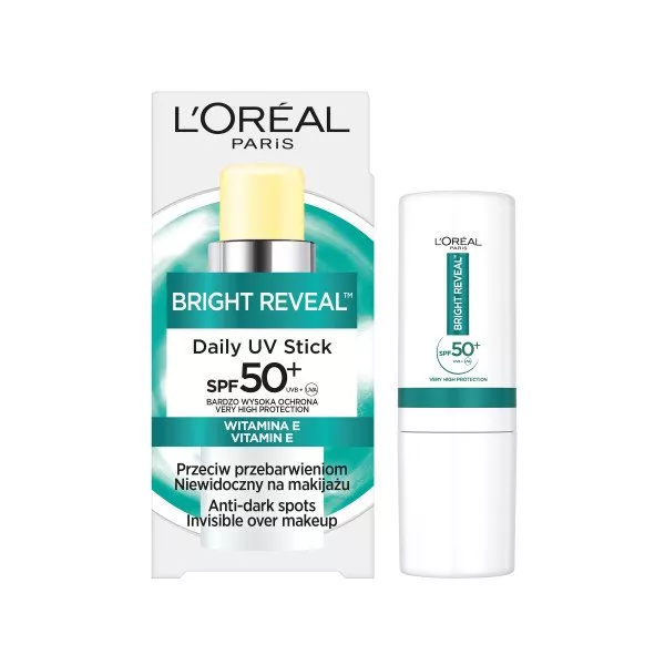 L'Oreal Paris Bright Reveal Daily UV Stick ochronny sztyft przeciwsłoneczny z SPF50+ 9ml