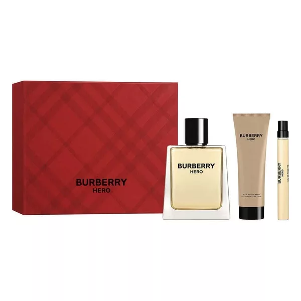 Burberry Hero zestaw woda toaletowa spray 100ml + żel pod prysznic 75ml + woda toaletowa spray 10ml (M)