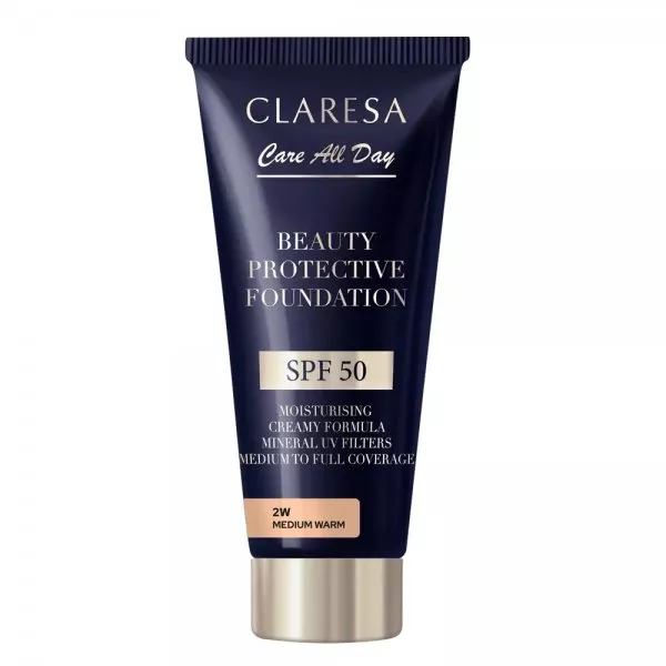 Claresa Beauty Protective Foundation nawilżający podkład z filtrem SPF50 2W Medium Warm 30ml