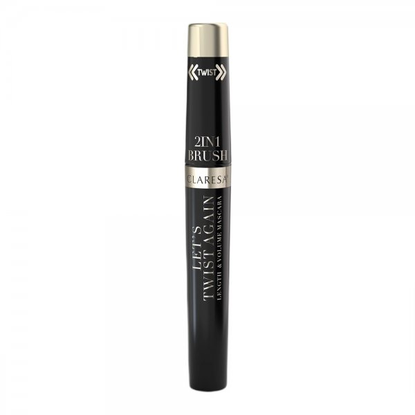 Claresa Let's Twist Again Length & Volume Mascara tusz do rzęs wydłużająco-pogrubiający Black 7g
