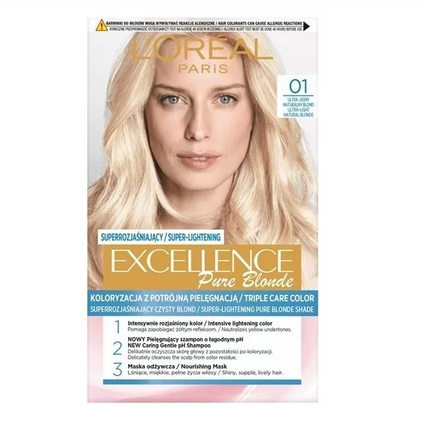 L'Oreal Paris Excellence Creme Farba do włosów 01 Superjasny blond naturalny