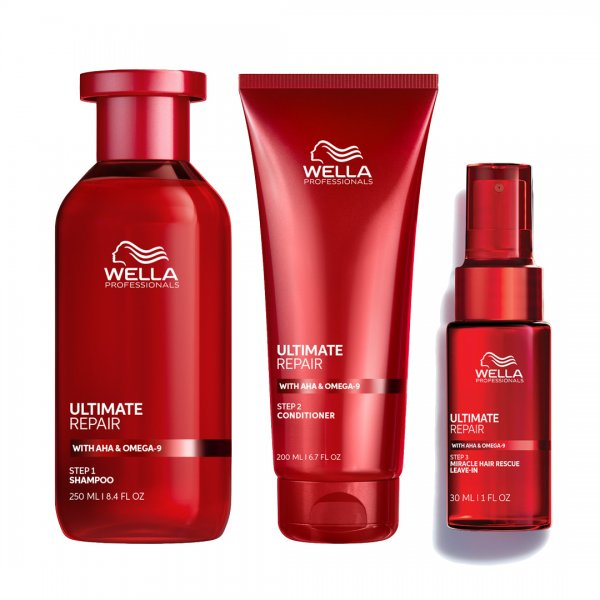 Wella Ultimate Repair, zestaw: szampon + odżywka + serum Miracle