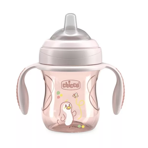 Chicco Transition Cup pierwszy kubek treningowy z miękkim ustnikiem 4m+ Beż 200ml