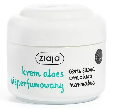 Ziaja Aloes, nieperfumowany krem do twarzy, 50ml